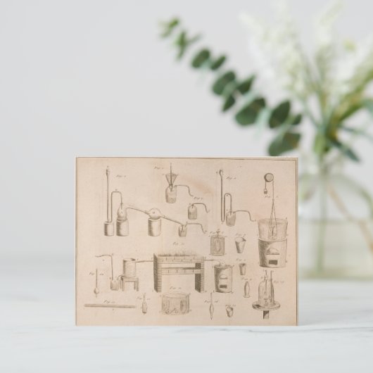 Die Elemente der Chemie" Postkarte (Stehend Vorderseite)