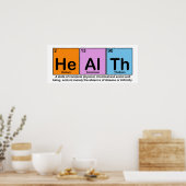 Die Elemente des Gesundheitspopsters Poster (Küche)