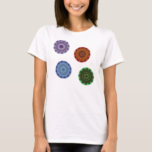Die Elemente Mandalas für das Shirt der Frauen