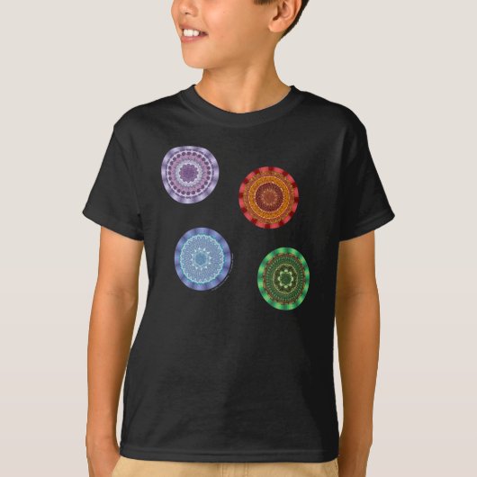 Die Elemente Mandalas Kid's and Baby Dark Shirt (Vorderseite)