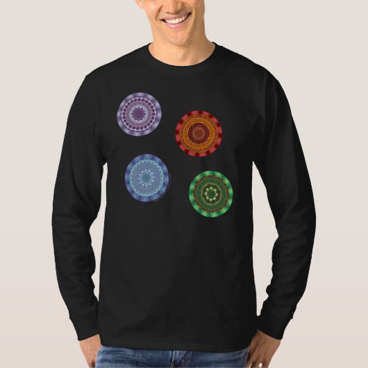 Die Elemente Mandalas Männer dunkles Shirt (Vorderseite)