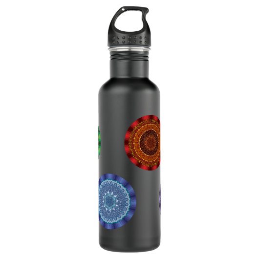 Die Elemente Mandalas Wasserflasche Edelstahlflasche (Vorderseite)