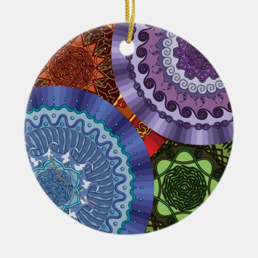 Die Elemente-Mandalase-Ornament Keramik Ornament (Vorne)
