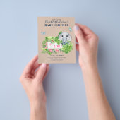 Die Elephant Baby Shower Gender Enthüllung lädt ei Flyer (Gruppe)