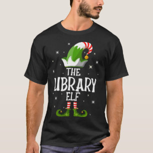 Die Elf-Familie der Bibliothek passt Weihnachten T-Shirt
