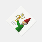 Die Elf und der Roboter auf dem Papier Serviette (Ecke)