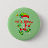 Die Elf-Weihnachtskostüme Lover der Postarbeiter Button (Vorderseite)