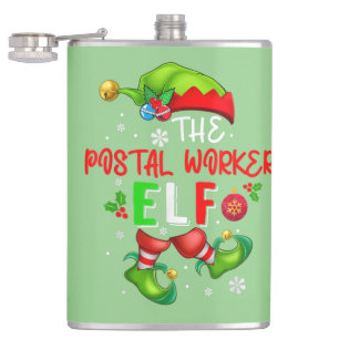 Die Elf-Weihnachtskostüme Lover der Postarbeiter Flachmann