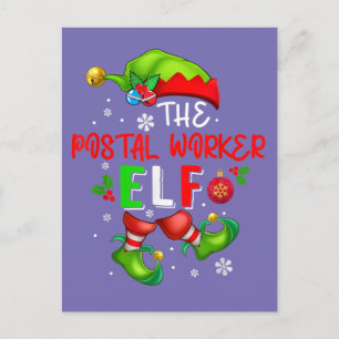 Die Elf-Weihnachtskostüme Lover der Postarbeiter Postkarte