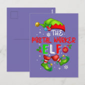 Die Elf-Weihnachtskostüme Lover der Postarbeiter Postkarte (Vorne/Hinten)