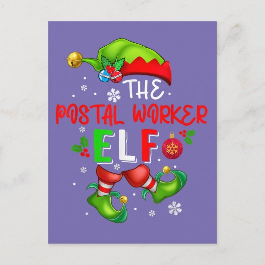 Die Elf-Weihnachtskostüme Lover der Postarbeiter Postkarte (Vorderseite)