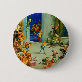 Die Elfen des Weihnachtsmanns arbeiten in seinem W Button