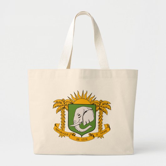 Die Elfenbeinküste-Wappen Taschen-Tasche Jumbo Stoffbeutel (Vorne)