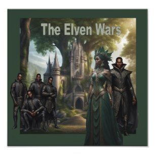 Die Elfenkriege, Buch 2 Cover Art Fotodruck