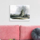 Die Elkhorn-Pyramide im oberen Missouri, Platte 2 Leinwanddruck (Insitu (Wohnzimmer))