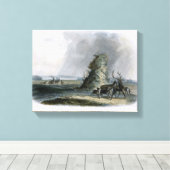 Die Elkhorn-Pyramide im oberen Missouri, Platte 2 Leinwanddruck (Insitu (Holzboden))