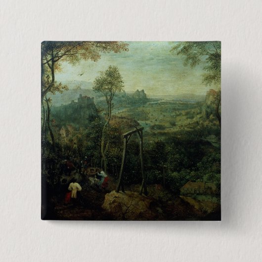 Die Elster auf den Galgenn, 1568 Button (Vorderseite)