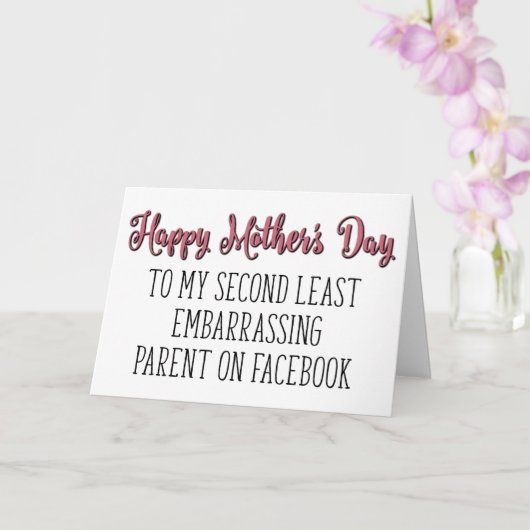 Die Eltern auf Facebook am wenigsten belästigen, T Karte (Orchidee)