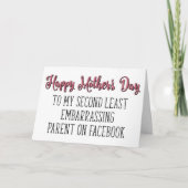 Die Eltern auf Facebook am wenigsten belästigen, T Karte (Vorderseite)