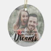 Die Eltern des Brautgartens danken Ihnen für das F Keramik Ornament (Links)