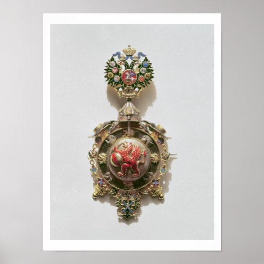 Die emaillierte Medaille zeigt das Wappen von Poster (Vorne)