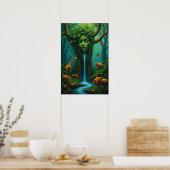 Die Embrace der Mutter Natur - Fantasie der Surrea Poster (Küche)