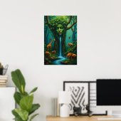 Die Embrace der Mutter Natur - Fantasie der Surrea Poster (Heimbüro)