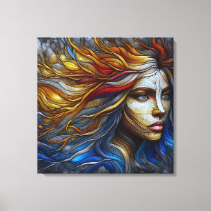 Die Embrace der Natur - Ära der KI Leinwanddruck