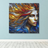 Die Embrace der Natur - Ära der KI Leinwanddruck (Insitu (Holzboden))