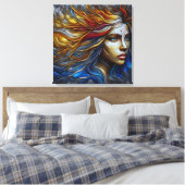 Die Embrace der Natur - Ära der KI Leinwanddruck (Insitu (Schlafzimmer))