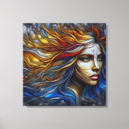 Die Embrace der Natur - Ära der KI Leinwanddruck