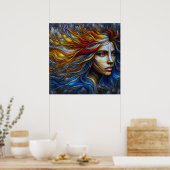 Die Embrace der Natur - Ära der KI Poster (Küche)