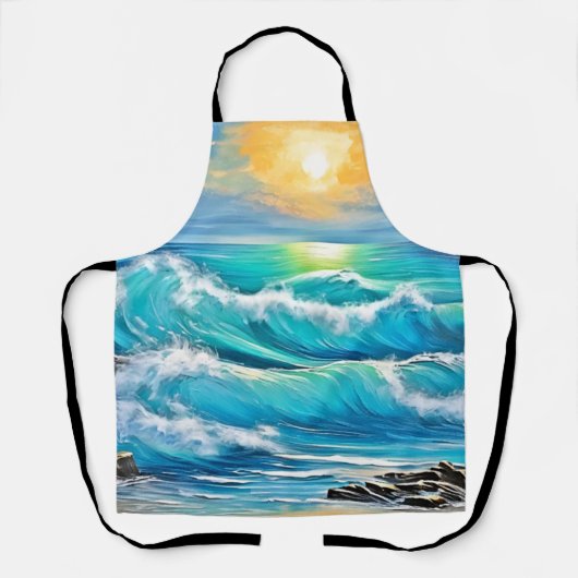Die Embrace des Ozeans: Wave Art Schürze (Vorderseite)