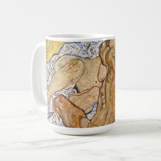 Die Embrace Egon Schiele Kaffeetasse (Vorderseite Links)