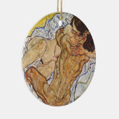 Die Embrace Egon Schiele Keramik Ornament (Rechts)