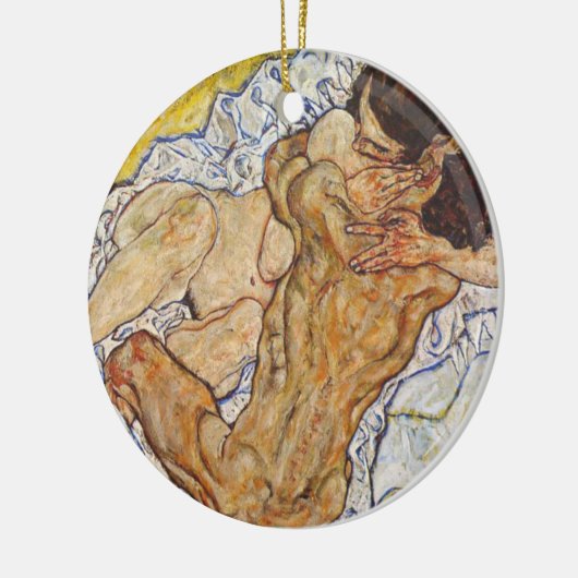 Die Embrace Egon Schiele Keramik Ornament (Links)