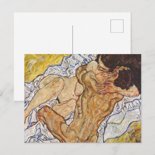 Die Embrace Egon Schiele Postkarte (Vorne/Hinten)