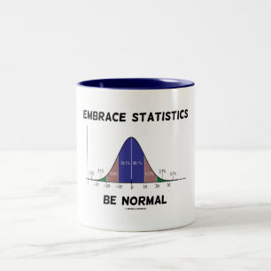 Die Embrace-Statistiken sind normale Bell-Curve-Ra Zweifarbige Tasse