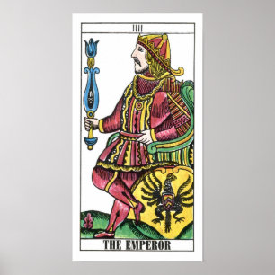 Die Emperor-Tarot-Karte Poster