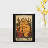 Die Empress Cat Tarot Card Funny Witchy Mystical K Karte (Gelbe Blume)