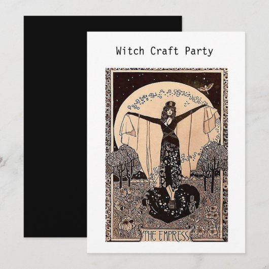 Die Empress-Tarot-Karte Einladung (Vorne/Hinten)