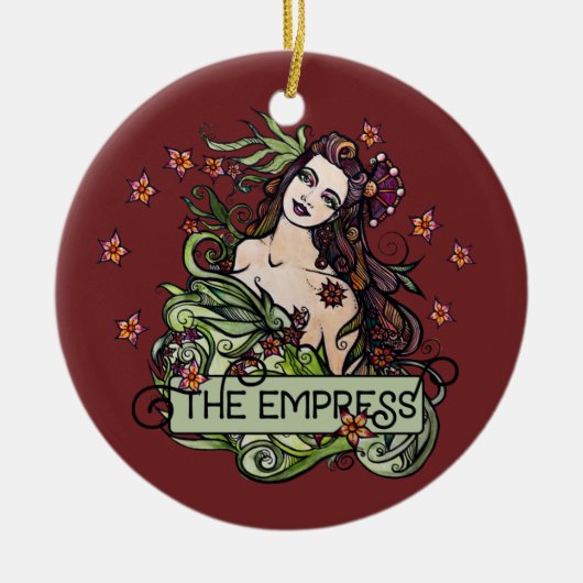 Die Empress-Tarot-Karte Keramik Ornament (Vorne)
