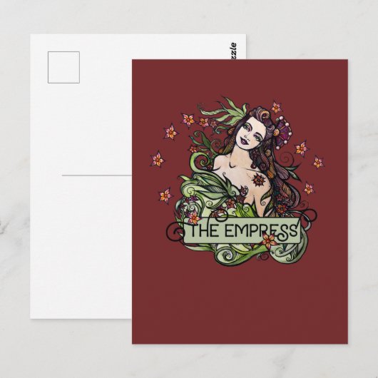 Die Empress-Tarot-Karte Postkarte (Vorne/Hinten)