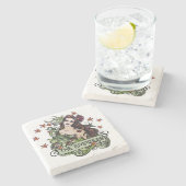 Die Empress-Tarot-Karte Steinuntersetzer (Seitenansicht)