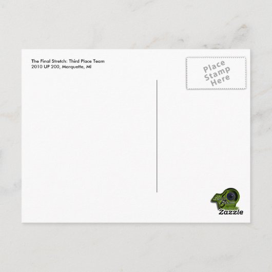 Die endgültige Postkarte (Rückseite)