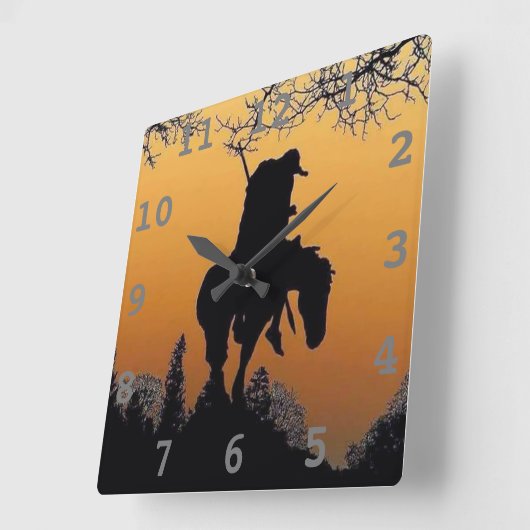 Die Endklemme des Weges Quadratische Wanduhr (Winkel)