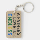 Die endlose Liebe eines Vaters Schlüsselanhänger (Rückseite)