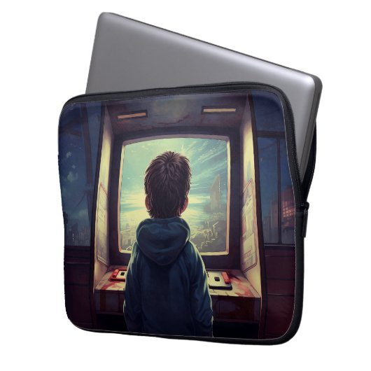 Die Endstufe | Ein Retro-Arcade-Traum Laptopschutzhülle (Vorderseite Links)