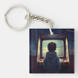 Die Endstufe   Ein Retro-Arcade-Traum Schlüsselanhänger