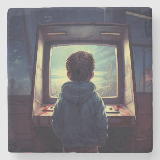 Die Endstufe | Ein Retro-Arcade-Traum Steinuntersetzer